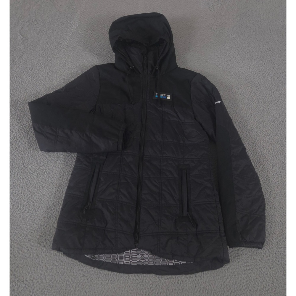686 Jacket Womens Large Black GoPro Uptown Quilted Insulated DWR Hooded Parka